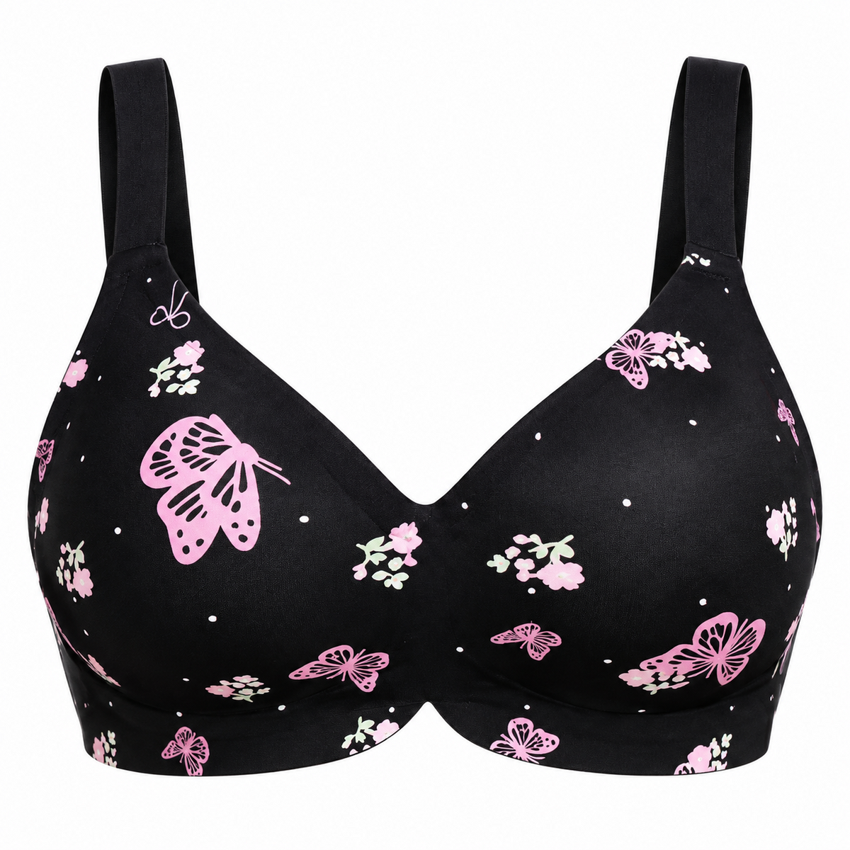 Women's Floral Seamless Jelly Wireless Push-Up Bra