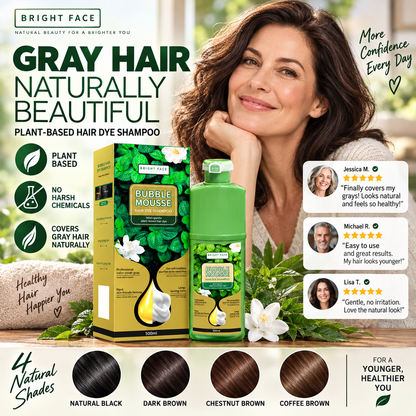 🏆 Last Day Special Price 29.99! 💇‍♀️Long‑Lasting Plant‑Based Foam Hair Dye｜Ammonia‑Free Easy DIY At‑Home Foam Hair Color