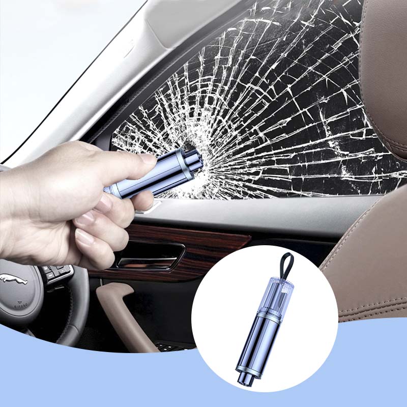 2-in-1 Car Escape Tool, Emergency Window Breaker & Seat Belt Cutter