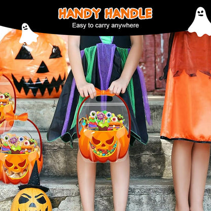 👻Halloween Bestsellers-50%off🎃Halloween Transparent Pumpkin Favor Bags✨Perfect for Party, Trick-or-Treat, Classroom Gifts