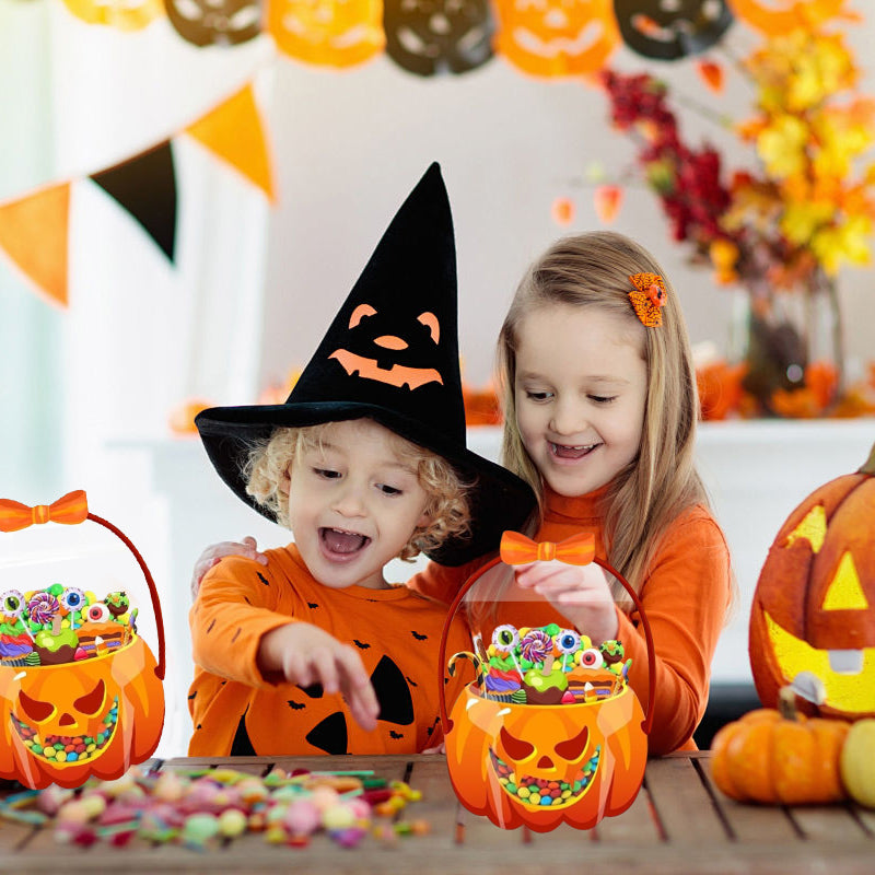 👻Halloween Bestsellers-50%off🎃Halloween Transparent Pumpkin Favor Bags✨Perfect for Party, Trick-or-Treat, Classroom Gifts
