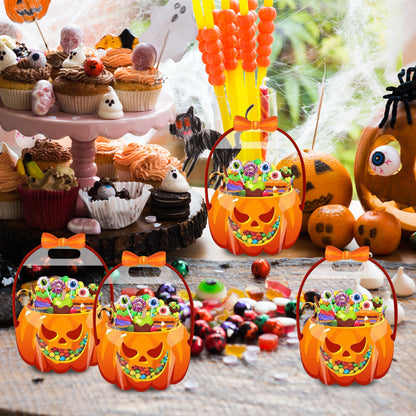 👻Halloween Bestsellers-50%off🎃Halloween Transparent Pumpkin Favor Bags✨Perfect for Party, Trick-or-Treat, Classroom Gifts