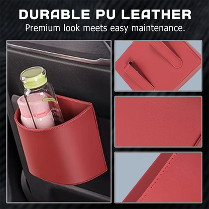 ⏳LIMITED-TIME OFFER! ⏰Organize Your Car Instantly! No-Slip Clip-On Leather Cup Holder