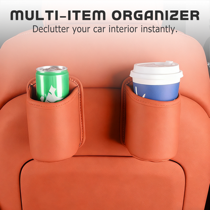 ⏳LIMITED-TIME OFFER! ⏰Organize Your Car Instantly! No-Slip Clip-On Leather Cup Holder