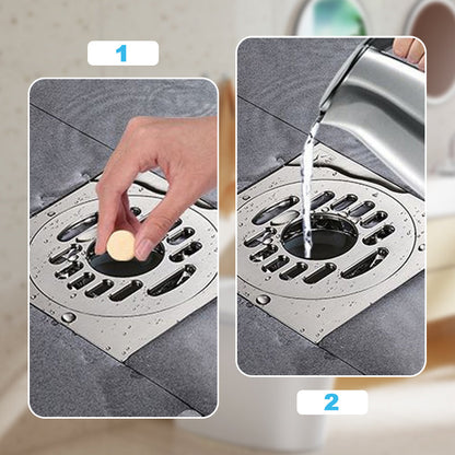 Powerful Cleaning Effervescent Tablets for Pipe 12PCS-  Fast Dissolve Hair Grease Clogs, Deodorizing Antibacterial Pipe Cleaner for Sink Toilet Floor Drain