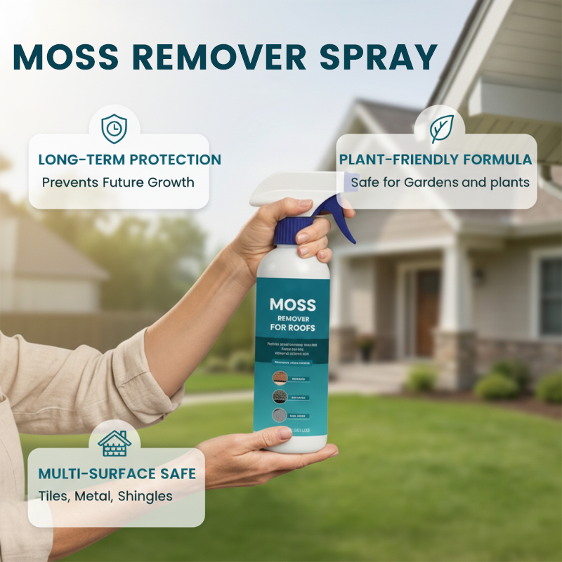 Multipurpose roof moss and algae remover