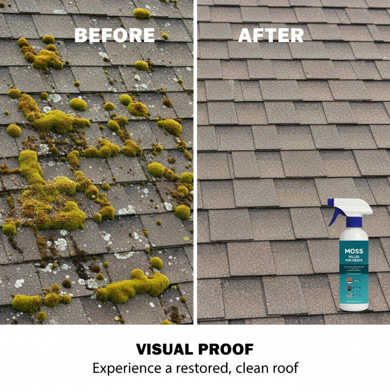 Multipurpose roof moss and algae remover