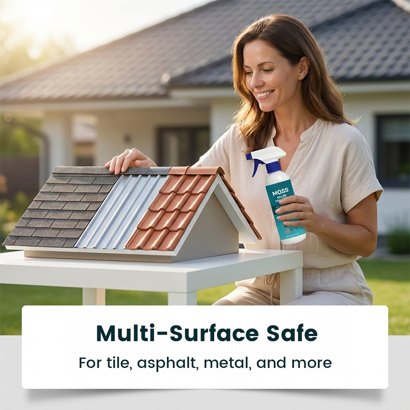 Multipurpose roof moss and algae remover