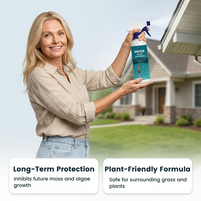 Multipurpose roof moss and algae remover