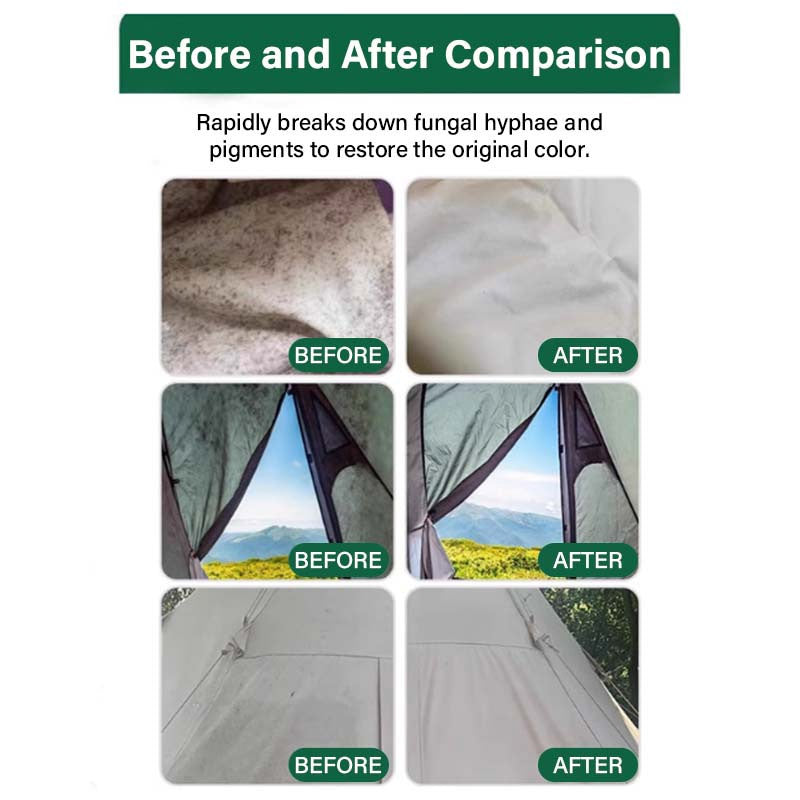 ✨Limited-time free cleaning cloths Outdoor Mold & Mildew Stain Remover for Tents Awnings & Waterproof Fabrics