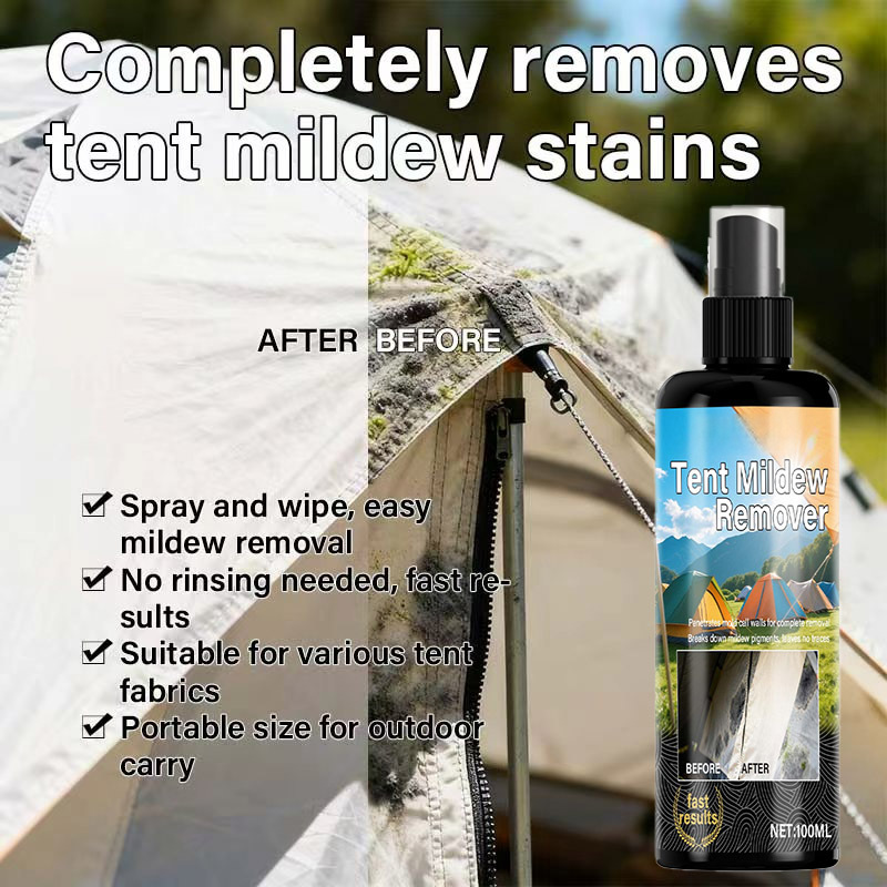 ✨Limited-time free cleaning cloths Outdoor Mold & Mildew Stain Remover for Tents Awnings & Waterproof Fabrics