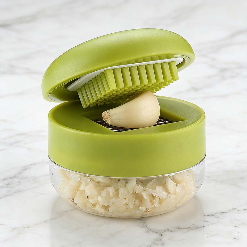 One-Press Garlic Chopper with Storage Container