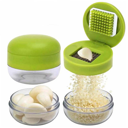 One-Press Garlic Chopper with Storage Container