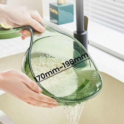 2-in-1 Rice Washing & Straining Bowl with Handle