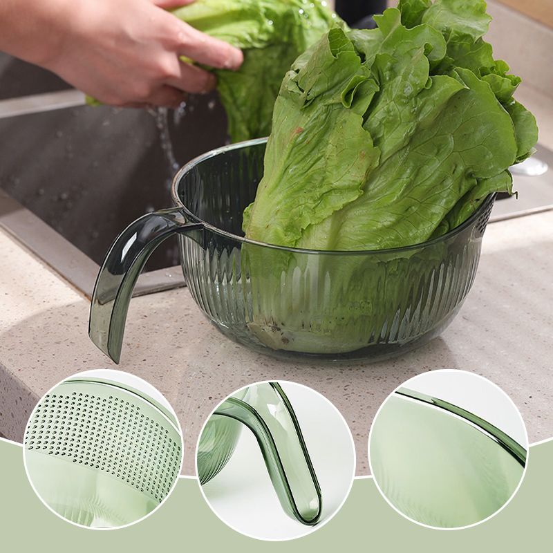 2-in-1 Rice Washing & Straining Bowl with Handle