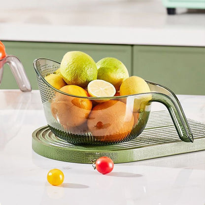 2-in-1 Rice Washing & Straining Bowl with Handle