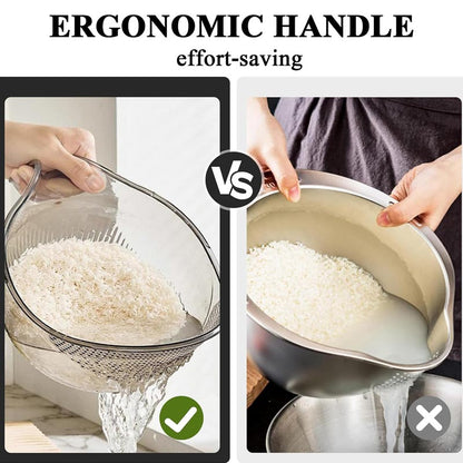 2-in-1 Rice Washing & Straining Bowl with Handle