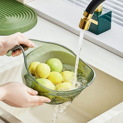 2-in-1 Rice Washing & Straining Bowl with Handle