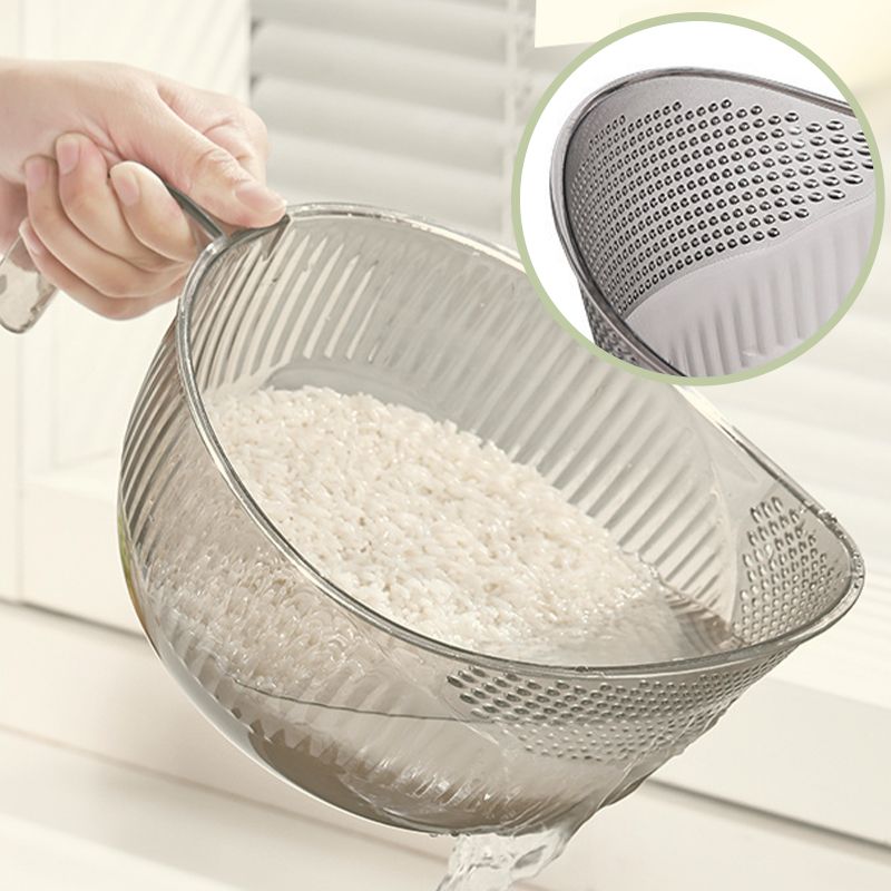 2-in-1 Rice Washing & Straining Bowl with Handle
