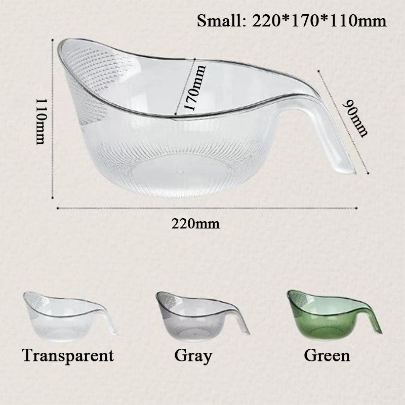 2-in-1 Rice Washing & Straining Bowl with Handle
