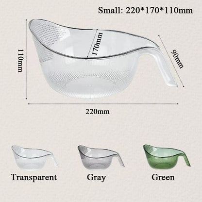 2-in-1 Rice Washing & Straining Bowl with Handle