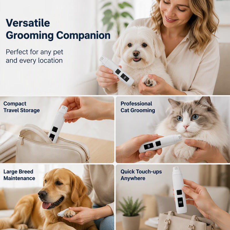 Low-Noise Electric Pet Nail Grinder for Dogs and Cats
