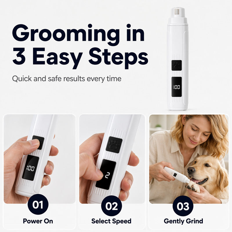 Low-Noise Electric Pet Nail Grinder for Dogs and Cats