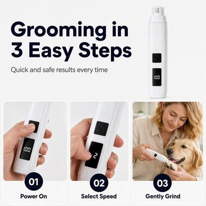 Low-Noise Electric Pet Nail Grinder for Dogs and Cats