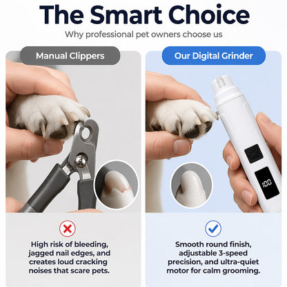 Low-Noise Electric Pet Nail Grinder for Dogs and Cats