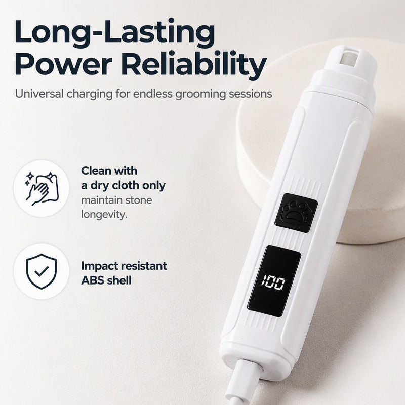 Low-Noise Electric Pet Nail Grinder for Dogs and Cats