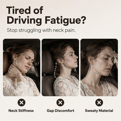 🚗💤 Relieve Driving Fatigue! Universal Memory Foam Car Headrest Neck Pillow, Ergonomic Support Auto Neck Cushion for Long Road Trips