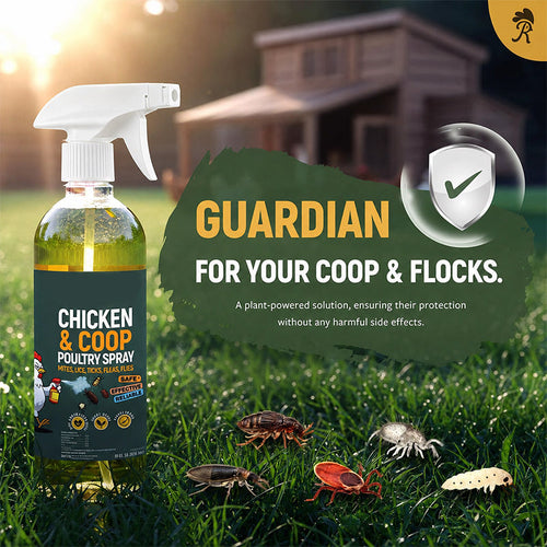 🔥 Buy 2 Get 1 FREE🐔Botanical Poultry Coop Cleaner Spray | 🌿Lemongrass & Peppermint, Repels Flies & Mites, Safe for Birds & Housing