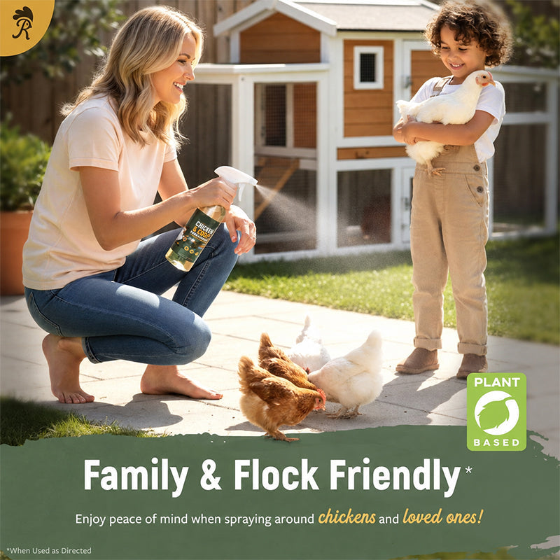 🔥 Buy 2 Get 1 FREE🐔Botanical Poultry Coop Cleaner Spray | 🌿Lemongrass & Peppermint, Repels Flies & Mites, Safe for Birds & Housing