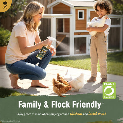 🔥 Buy 2 Get 1 FREE🐔Botanical Poultry Coop Cleaner Spray | 🌿Lemongrass & Peppermint, Repels Flies & Mites, Safe for Birds & Housing