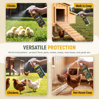 🔥 Buy 2 Get 1 FREE🐔Botanical Poultry Coop Cleaner Spray | 🌿Lemongrass & Peppermint, Repels Flies & Mites, Safe for Birds & Housing