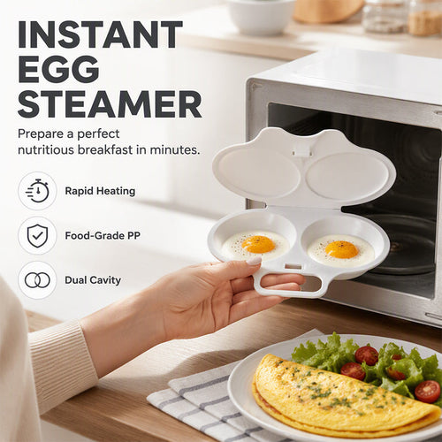 Microwave Egg Cooker with Lid and Handle