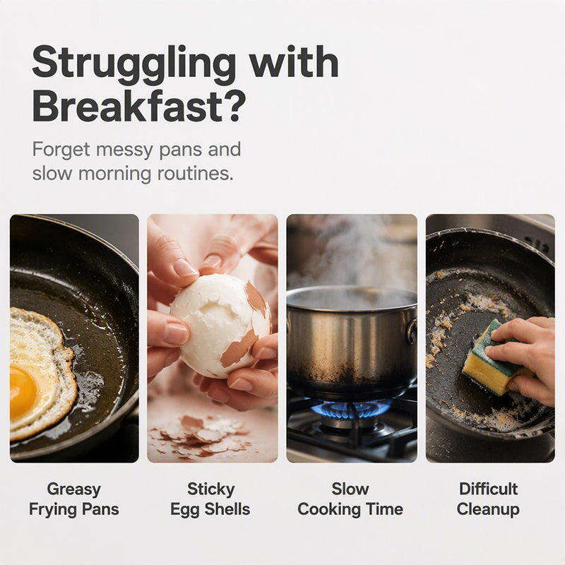 Microwave Egg Cooker with Lid and Handle