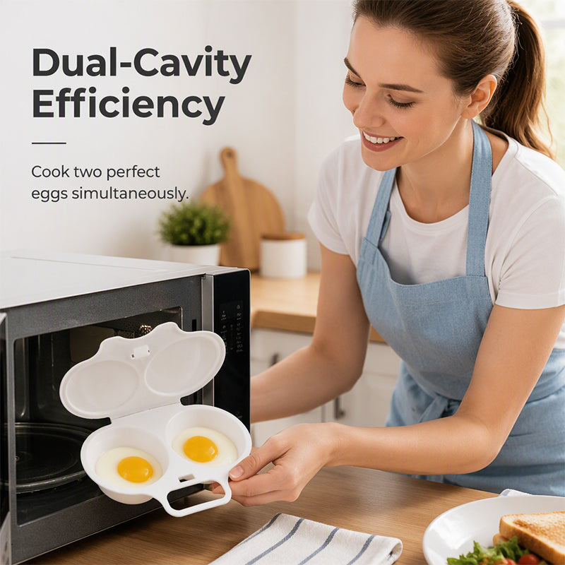Microwave Egg Cooker with Lid and Handle