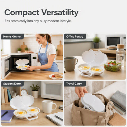 Microwave Egg Cooker with Lid and Handle