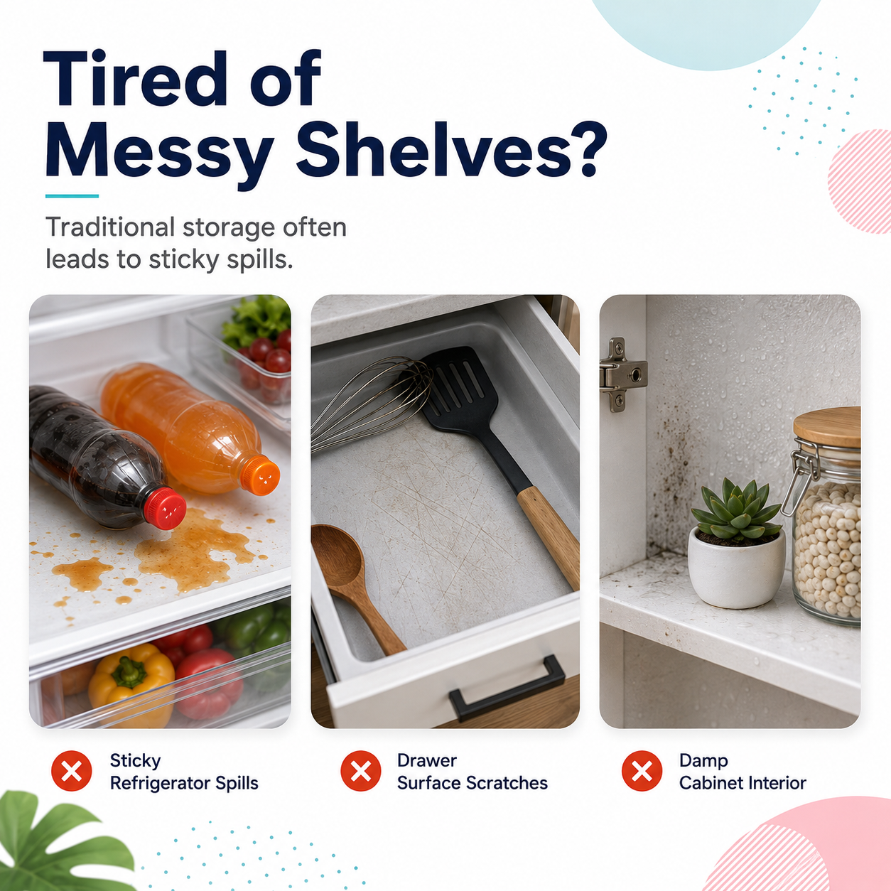 Waterproof Non Slip Refrigerator Shelf Liners