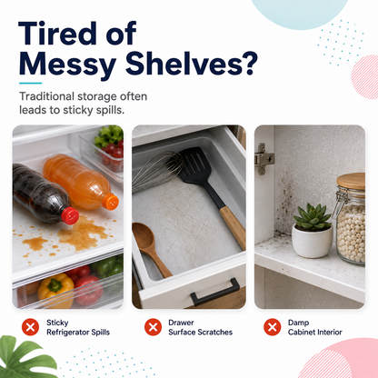 Waterproof Non Slip Refrigerator Shelf Liners