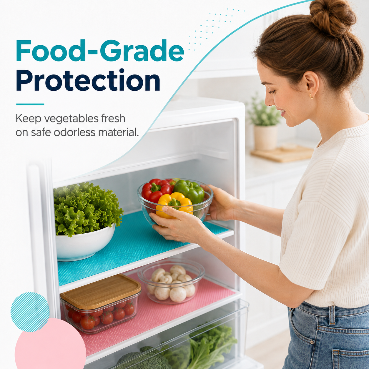 Waterproof Non Slip Refrigerator Shelf Liners