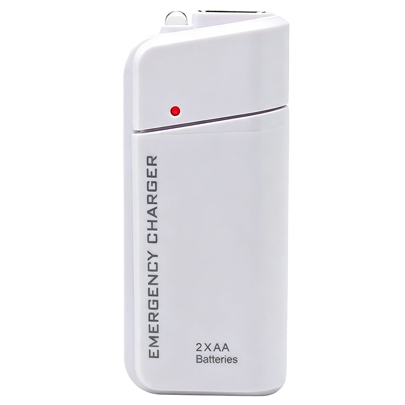 Portable Emergency Phone Charger AA Battery Powered Power Bank with LED Flashlight