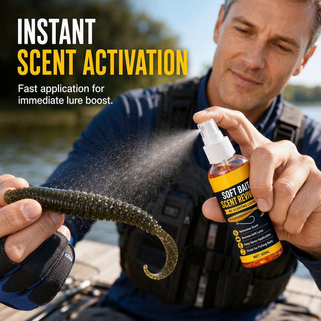🎣 Give Your Soft Bait an Extra Edge ✨ Easy-Spray Scent Booster for Fishing Trips & Outdoor Angling