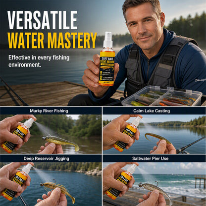 🎣 Give Your Soft Bait an Extra Edge ✨ Easy-Spray Scent Booster for Fishing Trips & Outdoor Angling