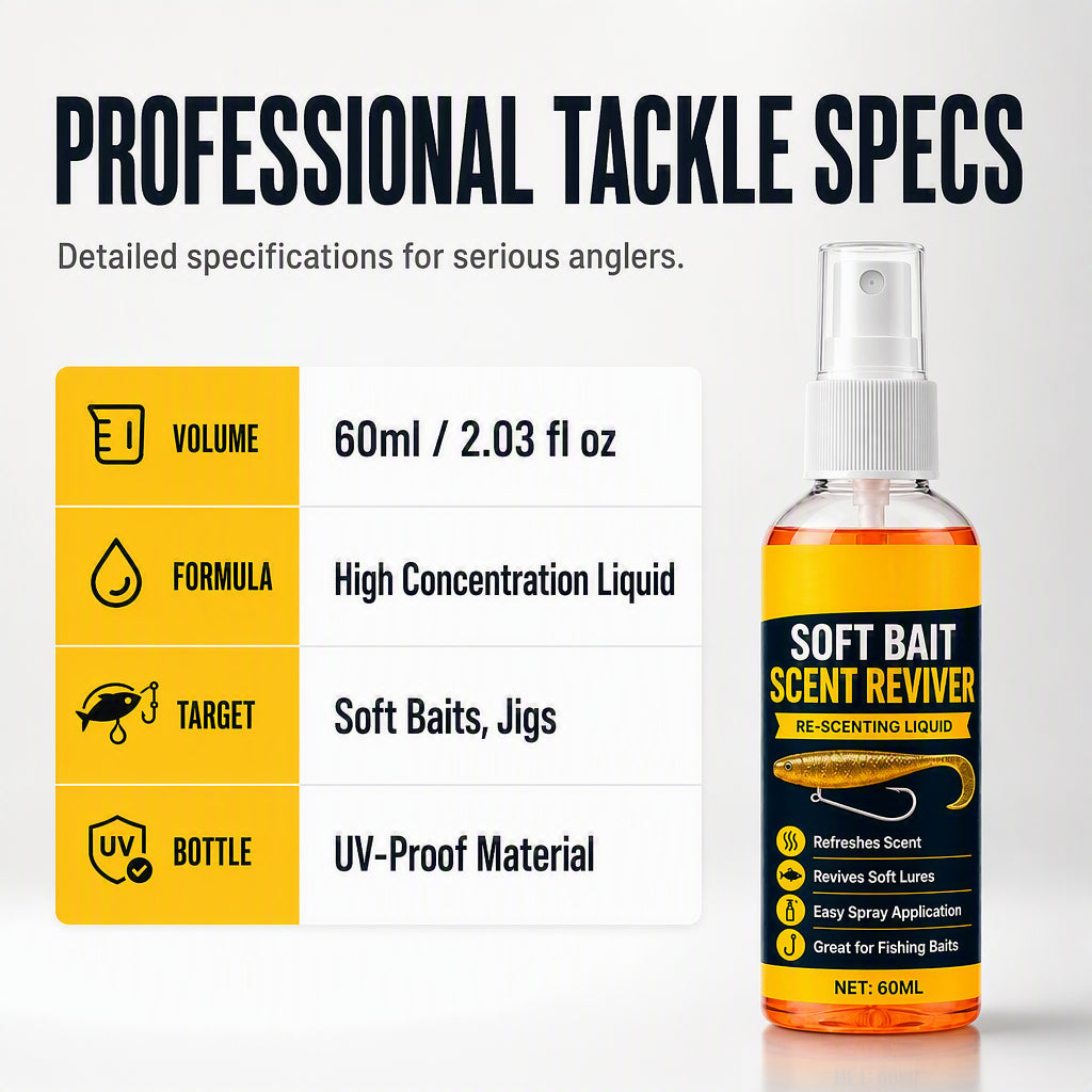 🎣 Give Your Soft Bait an Extra Edge ✨ Easy-Spray Scent Booster for Fishing Trips & Outdoor Angling