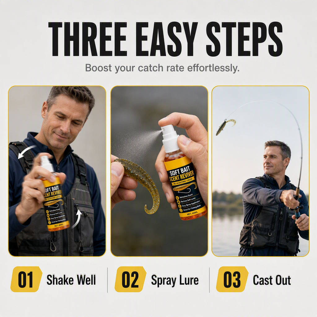 🎣 Give Your Soft Bait an Extra Edge ✨ Easy-Spray Scent Booster for Fishing Trips & Outdoor Angling