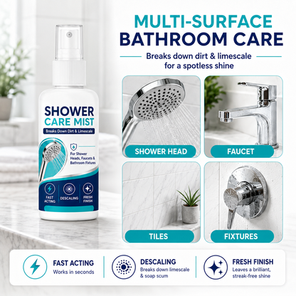 Fast-Acting Limescale Remover Spray for Showerheads and Faucets