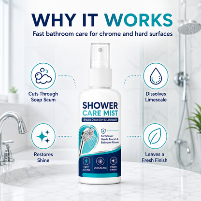 Fast-Acting Limescale Remover Spray for Showerheads and Faucets
