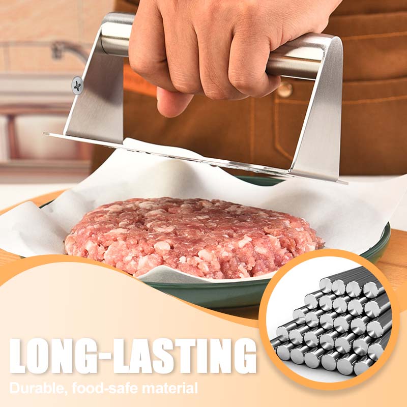 Shape Perfect Patties Instantly! Non-Stick No-Bend Burger Press